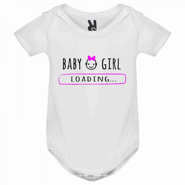 Babystrampler weiß, Babygirl loading